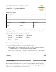 Document preview: Retailers' Registration Form - Nunavut, Canada (English/Inuktitut)