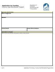 Document preview: Application for Funding - Country Food Distribution Program - Nunavut, Canada