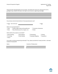 Nunavut Prospectors Program Application for Funding - Nunavut, Canada, Page 2
