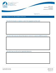 Document preview: Project Request Form 005 Wildlife Deterrents - Nunavut, Canada