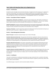 Registration Form for Hazardous Waste Carrier - Nunavut, Canada, Page 3