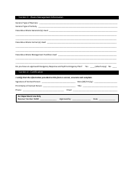 Registration Form for Hazardous Waste Receiver - Nunavut, Canada, Page 2