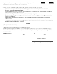 Form 5 Application for an Insurance Salesperson's Licence - Nunavut, Canada, Page 2