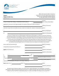 Form 2 Power of Attorney - Nunavut, Canada