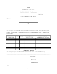 Form B &quot;Redaction Request - Filed Documents&quot; - Nunavut, Canada