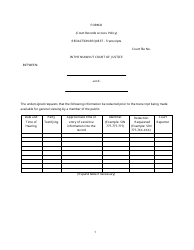 Form D &quot;Redaction Request - Transcripts&quot; - Nunavut, Canada