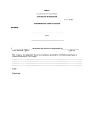 Form F &quot;Certificate of Redaction&quot; - Nunavut, Canada