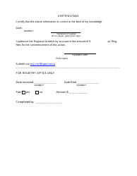Form 18A Electronic Filing Request (Civil Matters) - Nunavut, Canada, Page 2