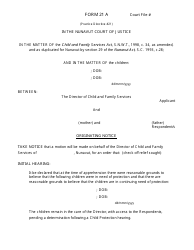 Document preview: Form 21 A Originating Notice - Nunavut, Canada