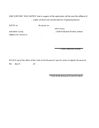 Form 21 A Originating Notice - Nunavut, Canada, Page 3