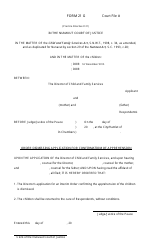 Document preview: Form 21 G Order Dismissing Application for Confirmation of Apprehension - Nunavut, Canada