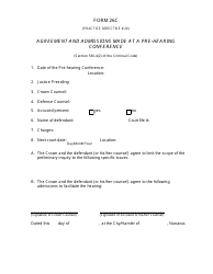 Document preview: Form 26C Agreement and Admissions Made at a Pre-hearing Conference - Nunavut, Canada