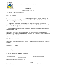 Document preview: Form 28A Confirmation of Appointment - Nunavut, Canada