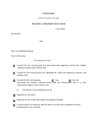 Document preview: Form 32A Motion Confirmation Form - Nunavut, Canada