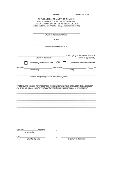 Form 2 Printable Pdf