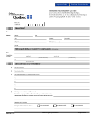 Demande D&#039;autorisation Speciale - Quebec, Canada (French)