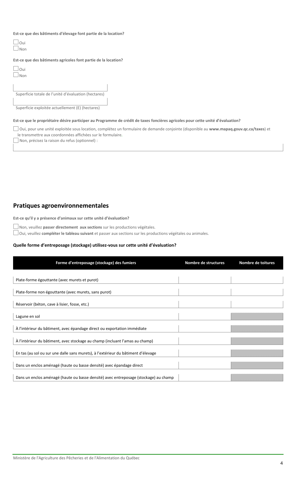 Inscription Dune Unite Devaluation Faisant Partie De Votre Exploitation Agricole - Quebec, Canada (French), Page 4