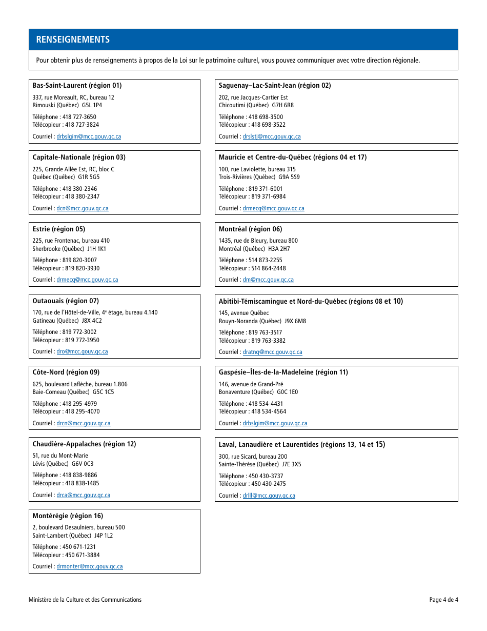 Designation - Element Du Patrimoine Immateriel - Quebec, Canada (French), Page 4