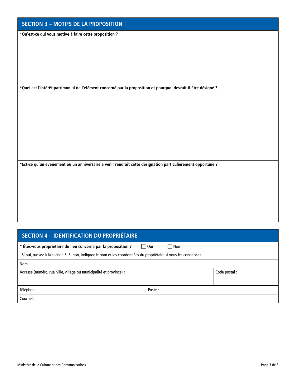 Designation - Lieu Historique - Quebec, Canada (French), Page 3