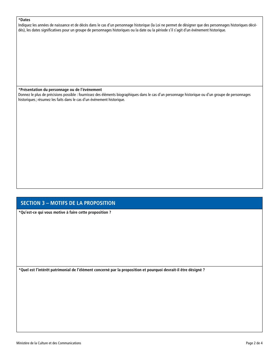 Designation - Personnage Ou Evenement Historique - Quebec, Canada (French), Page 2