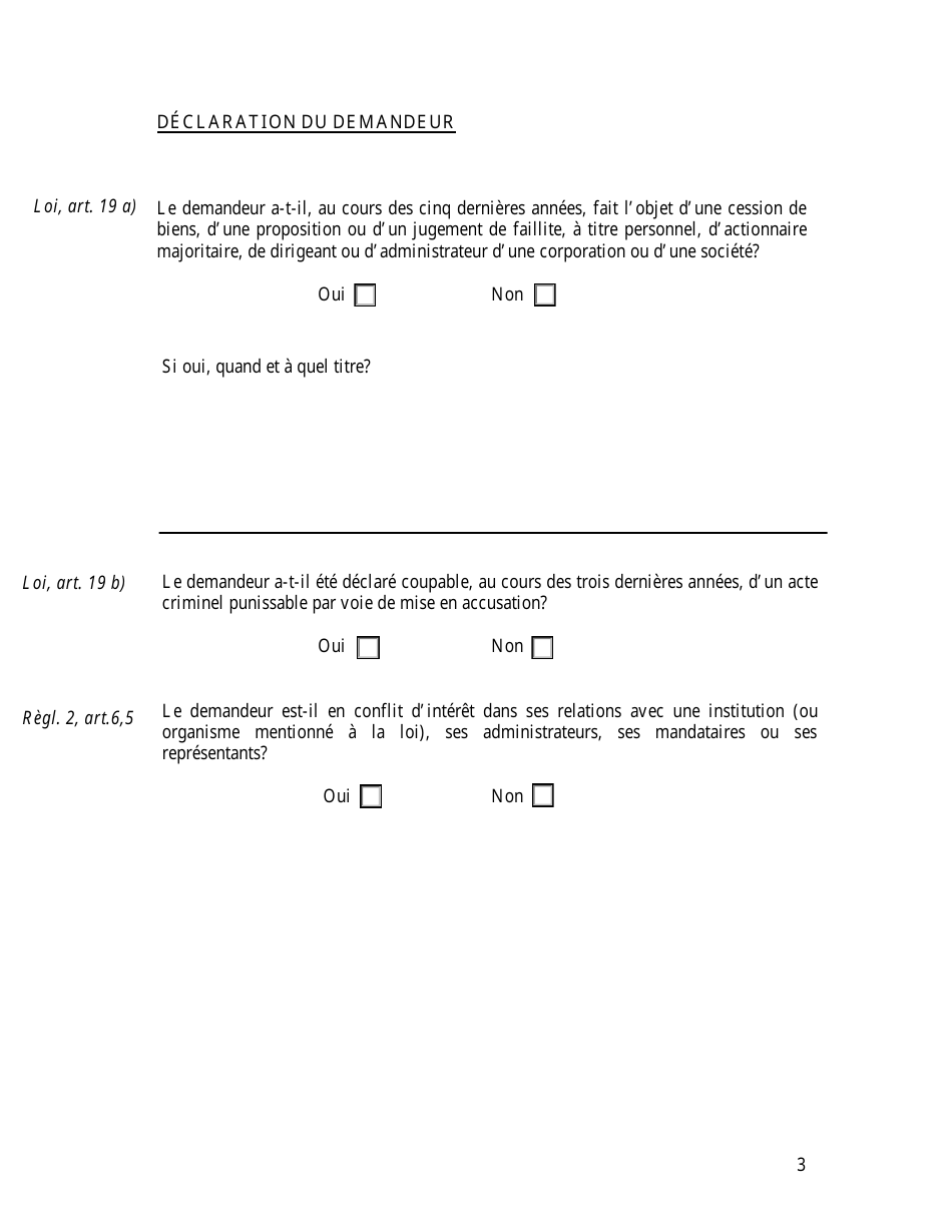 Demande Dagrement Dun Distributeur - Quebec, Canada (French), Page 5
