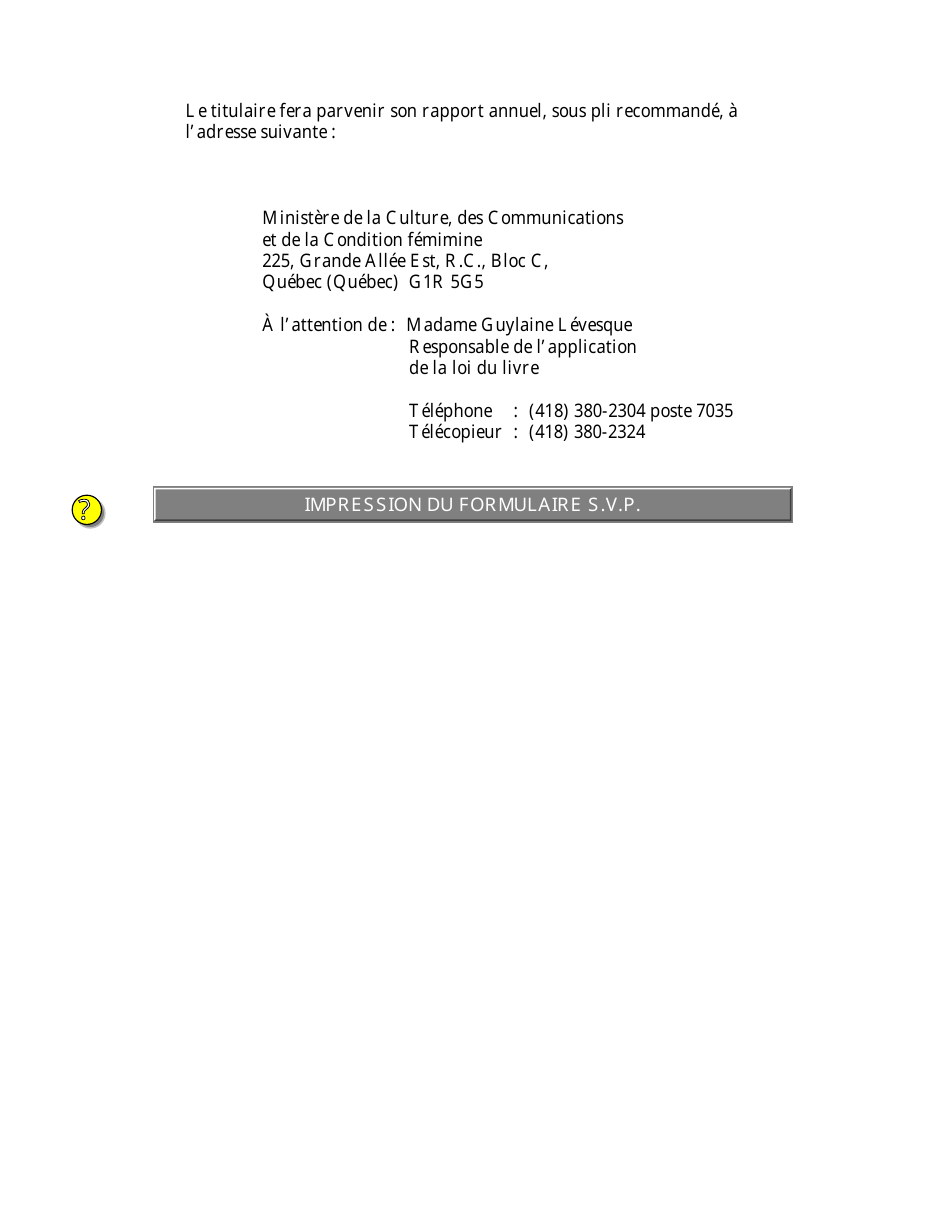 Rapport Annuel Du Titulaire Dun Dagrement De Distributeur - Quebec, Canada (French), Page 11
