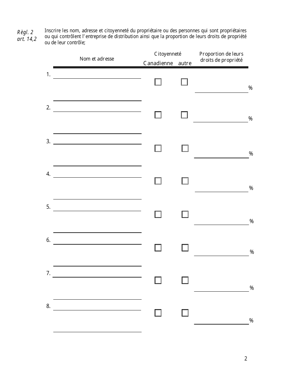 Rapport Annuel Du Titulaire Dun Dagrement De Distributeur - Quebec, Canada (French), Page 4