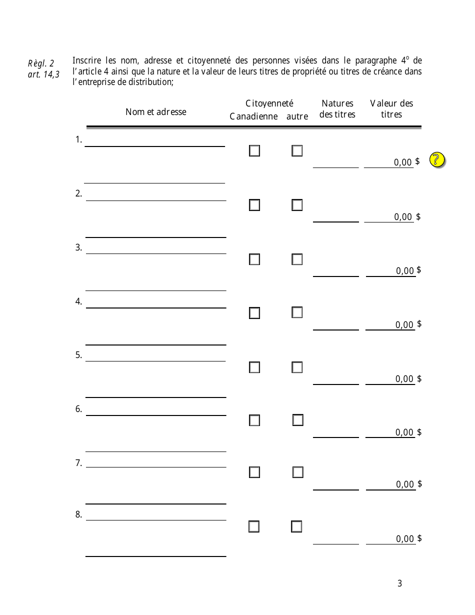 Rapport Annuel Du Titulaire Dun Dagrement De Distributeur - Quebec, Canada (French), Page 5