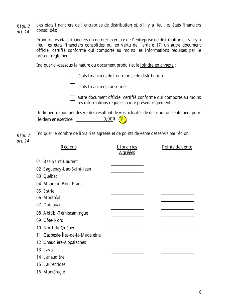 Rapport Annuel Du Titulaire Dun Dagrement De Distributeur - Quebec, Canada (French), Page 8