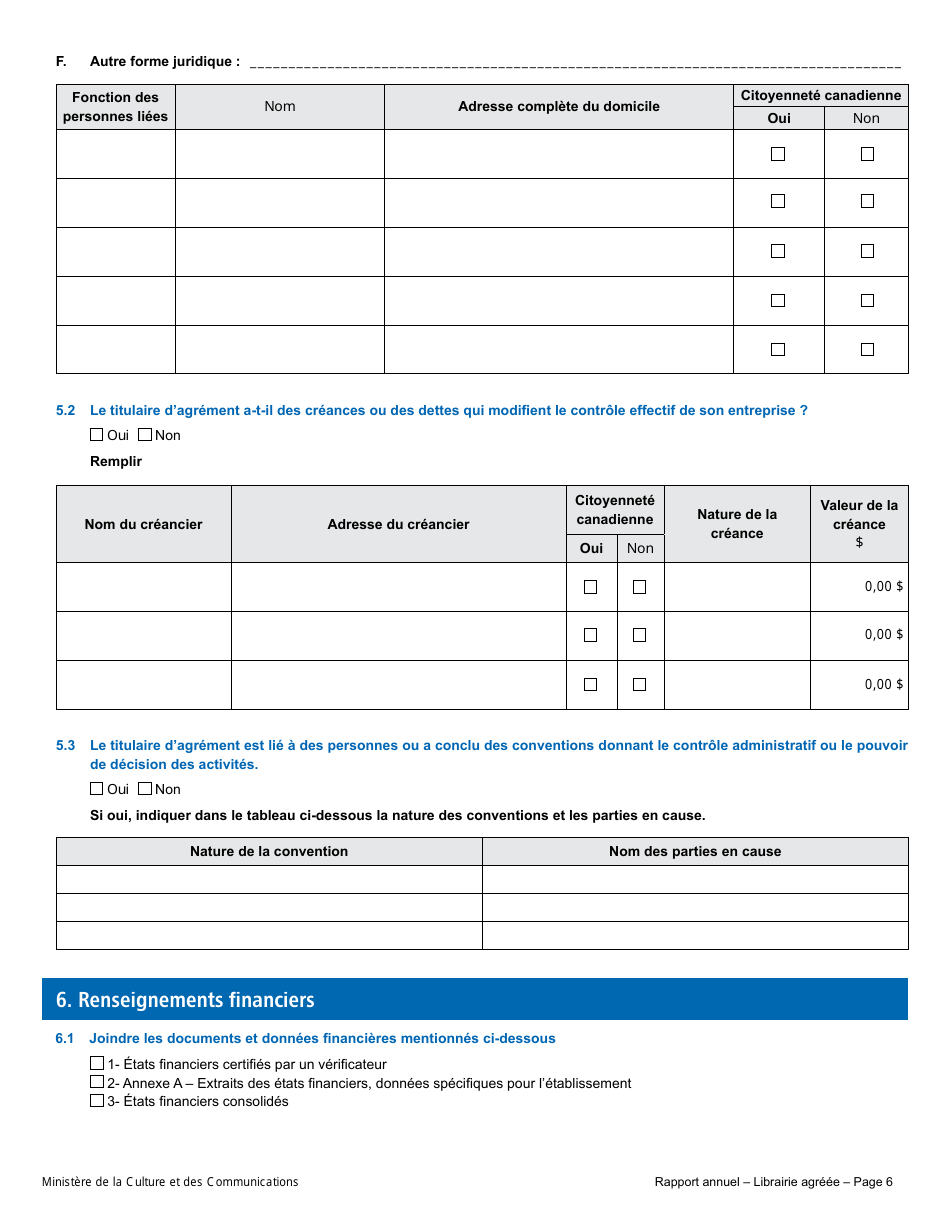 Rapport Annuel - Librairie Agreee - Quebec, Canada (French), Page 11