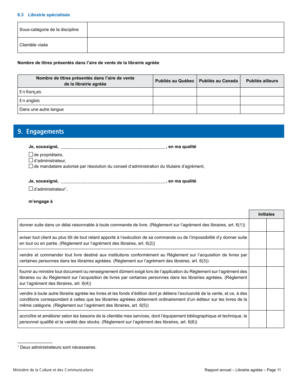 Rapport Annuel - Librairie Agreee - Quebec, Canada (French), Page 16