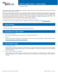 Rapport Annuel - Librairie Agreee - Quebec, Canada (French)