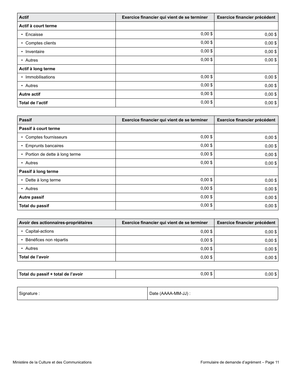 Formulaire De Demande Dagrement  Editeur - Quebec, Canada (French), Page 16