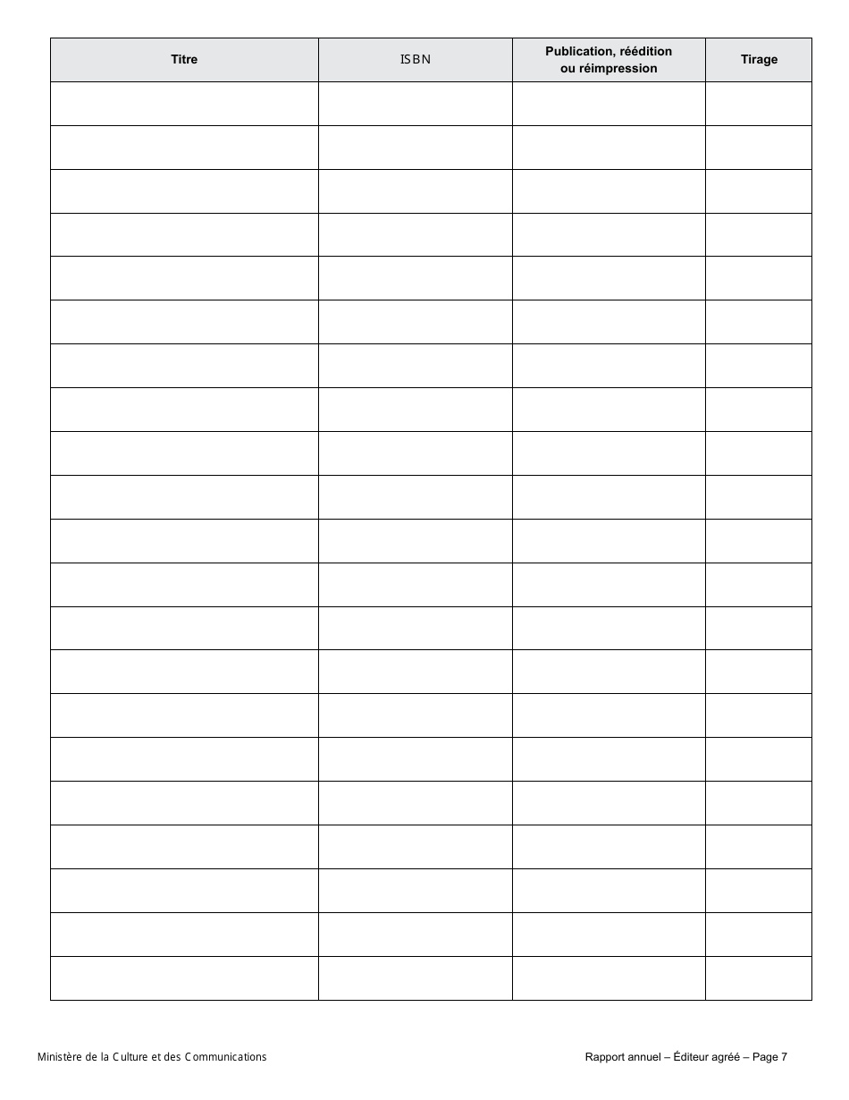 Rapport Annuel - Editeur Agree - Quebec, Canada (French), Page 10