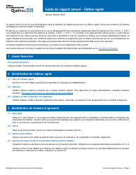 Rapport Annuel - Editeur Agree - Quebec, Canada (French)