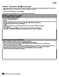 Forme F-0064-2 Appel De Projets Quebec-Israel Formulaire De Demande D&#039;aide Financiere - Quebec, Canada (French), Page 8