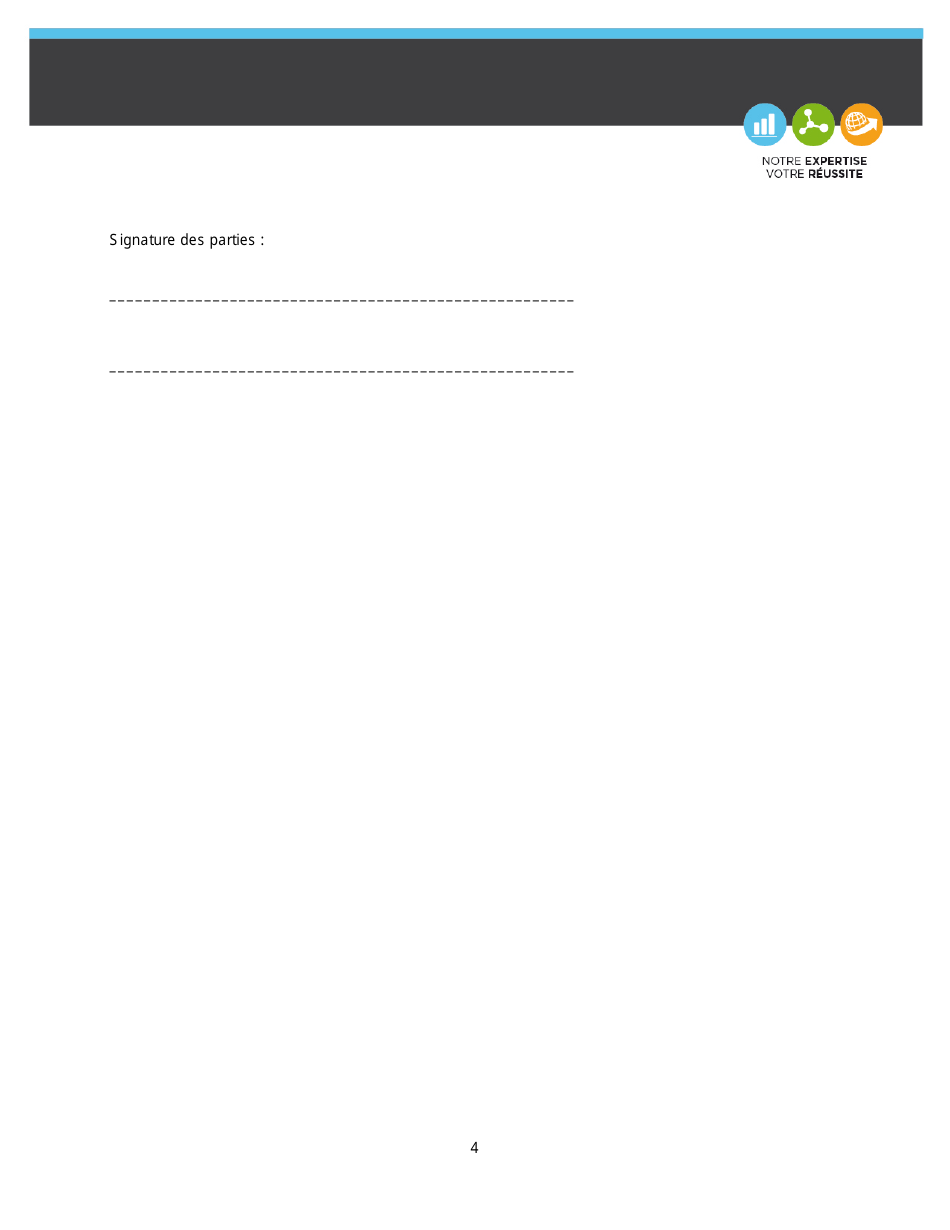 Entente De Collaboration Preliminaire - Quebec, Canada (French), Page 4