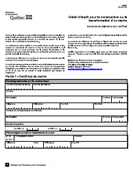 Document preview: Forme F-0002 Formulaire De Demande De Certificat De Navire - Quebec, Canada (French)