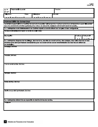 Forme F-0002 Formulaire De Demande De Certificat De Navire - Quebec, Canada (French), Page 2