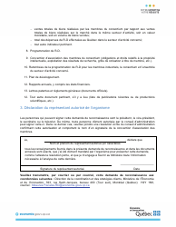 Demande De Reconnaissance a Titre De Consortium De Recherche Admissible - Quebec, Canada (French), Page 2
