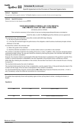 Form FO-0659-02A Schedule B Specific Agreement on the Provision of Personal Hygiene Items - Quebec, Canada, Page 2