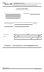 Form FO-0659-02A Schedule B Specific Agreement on the Provision of Personal Hygiene Items - Quebec, Canada, Page 3