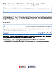 Demande D&#039;autorisation Et De Certificat D&#039;autorisation - Quebec, Canada (French), Page 7