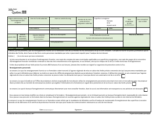 Formulaire D&#039;enregistrement (Producteur Forestier) - Quebec, Canada (French), Page 4