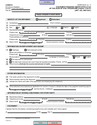 Document preview: Schedule I Statement Required Under Article 444 of the Code of Civil Procedure (Chapter C-25.01) - Quebec, Canada