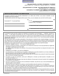 Form 34.2 (48.2; SJ-753B) &quot;Victim Impact Statement&quot; - Quebec, Canada (English/French)