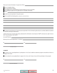 Form SJ-1073A &quot;Application for Consent to Participate in the Court of Quebec Addiction Treatment Program (Cqatp)&quot; - Quebec, Canada, Page 2