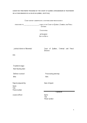 Document preview: Court Report Submitted by a Certified Addiction Resource - Quebec, Canada