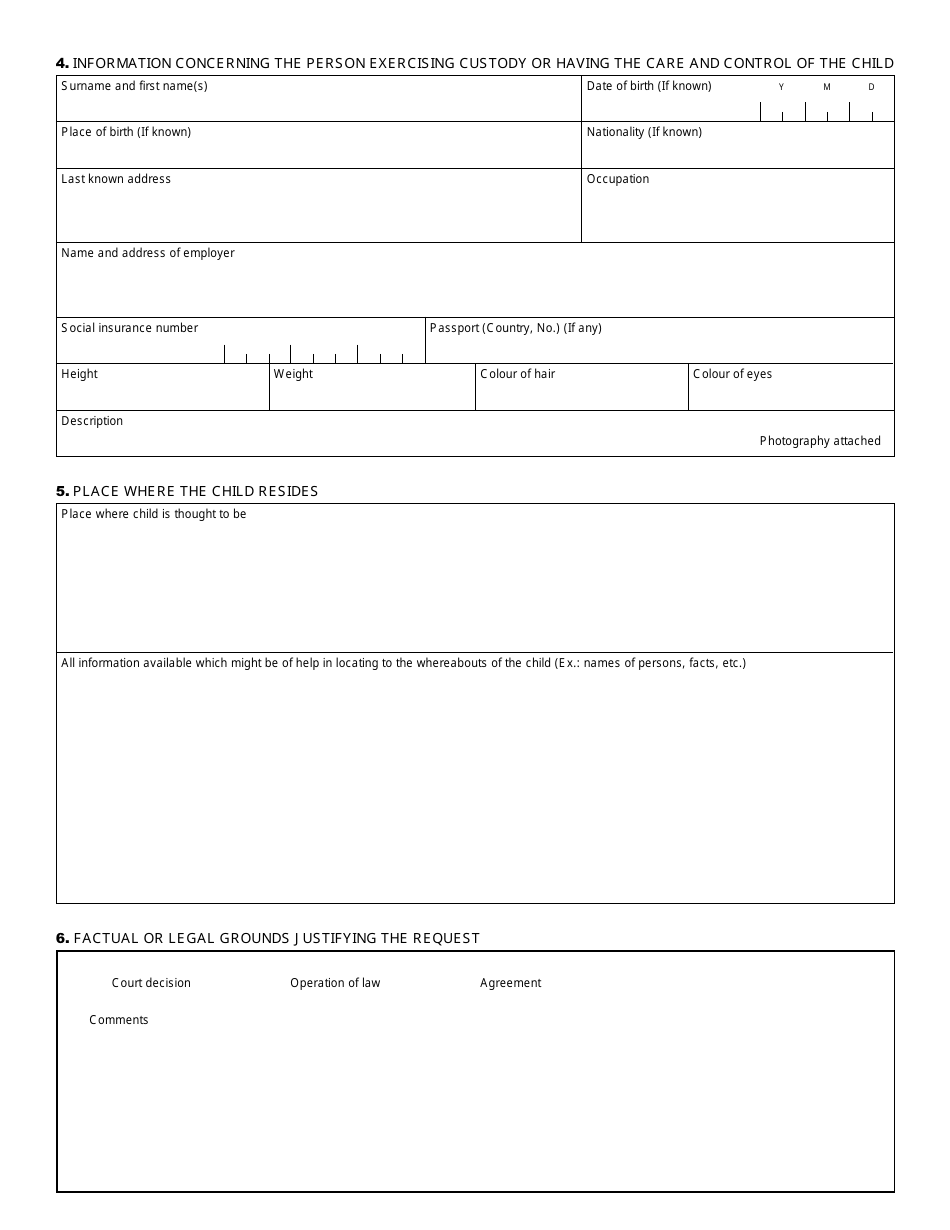 Form AJ-142A Request for Assistance in Organizing or Securing the Exercice of Rights of Access - Quebec, Canada, Page 3