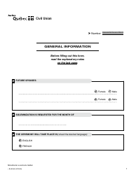 Form SJ-833A Civil Union - General Information - Quebec, Canada, Page 2